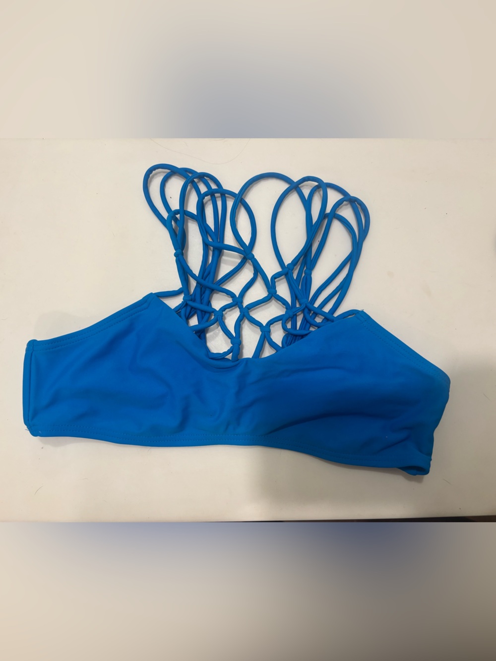 Strappy Blue Women's Bikini Top
